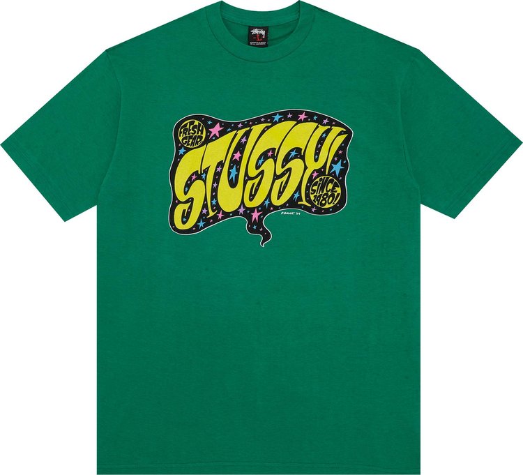 Buy Stussy x Peter Bagge Tee 'Green' - 0535 100000103XPBT GREE | GOAT