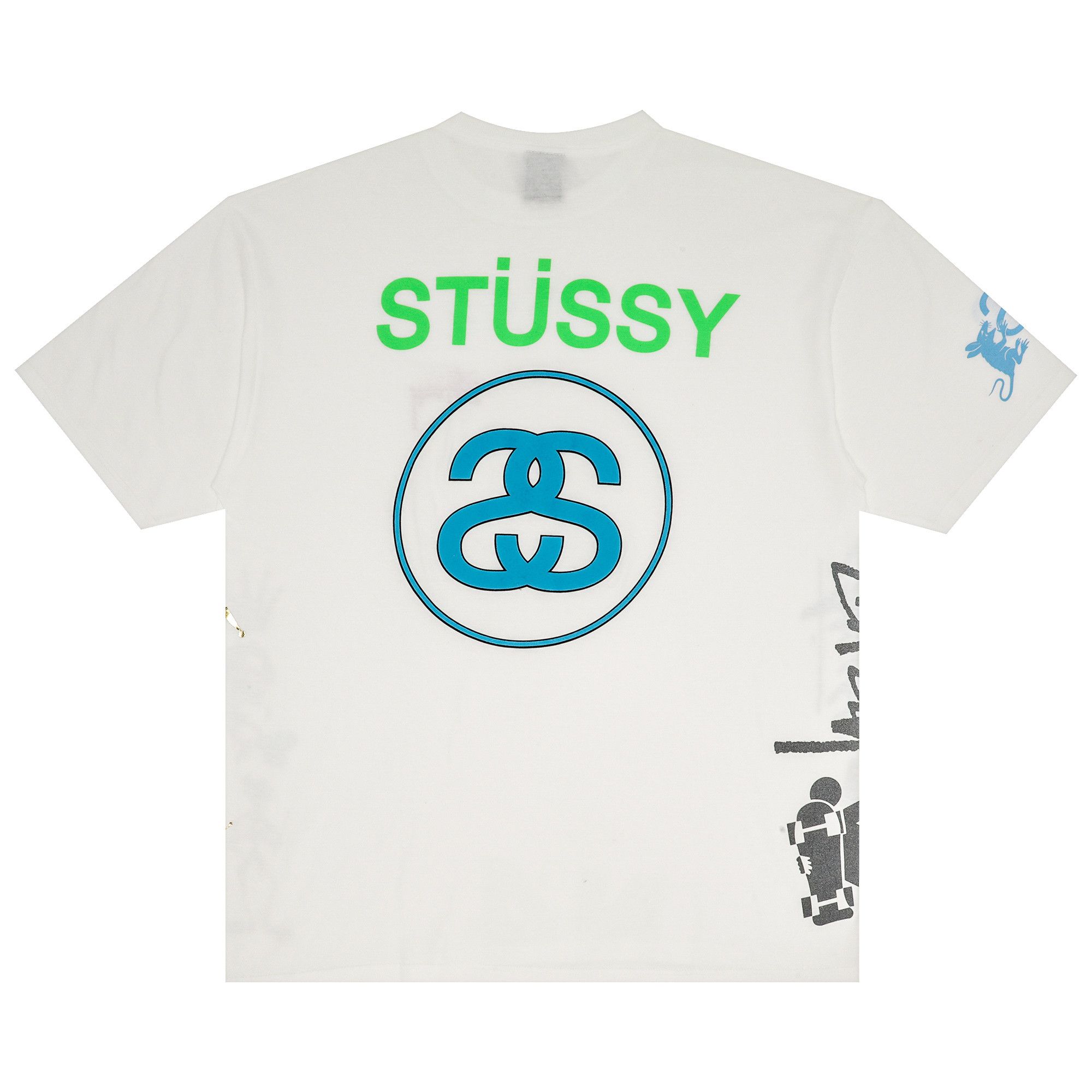 Buy Stussy Multicolor Script Tee 'White' - 0535 100000103MST