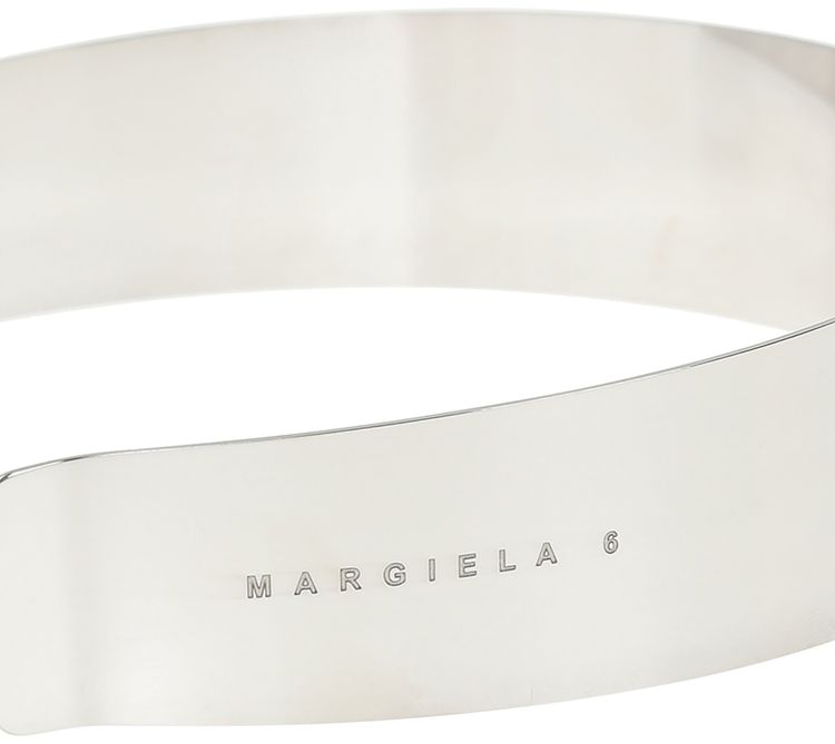 MM6 Maison Margiela Engraved Headband Palladio Polished