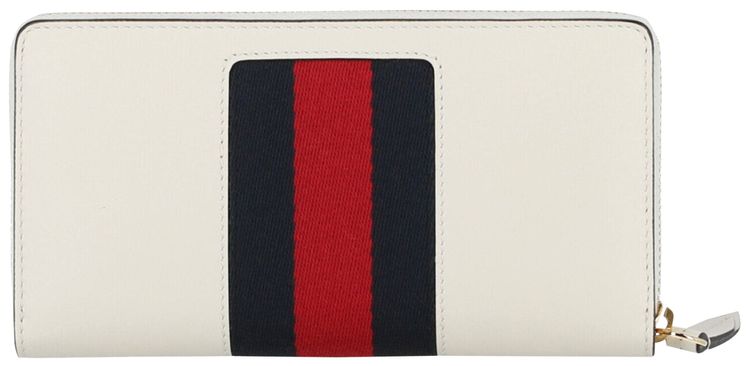 Gucci Sylvie Embroidered Wallet White