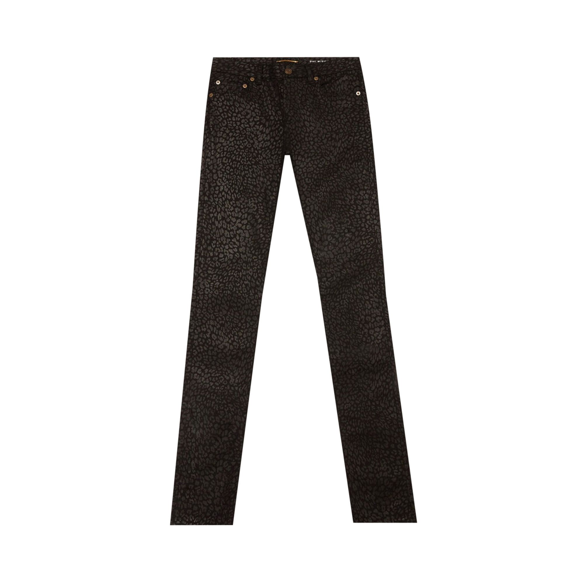 Saint laurent hotsell leopard jeans