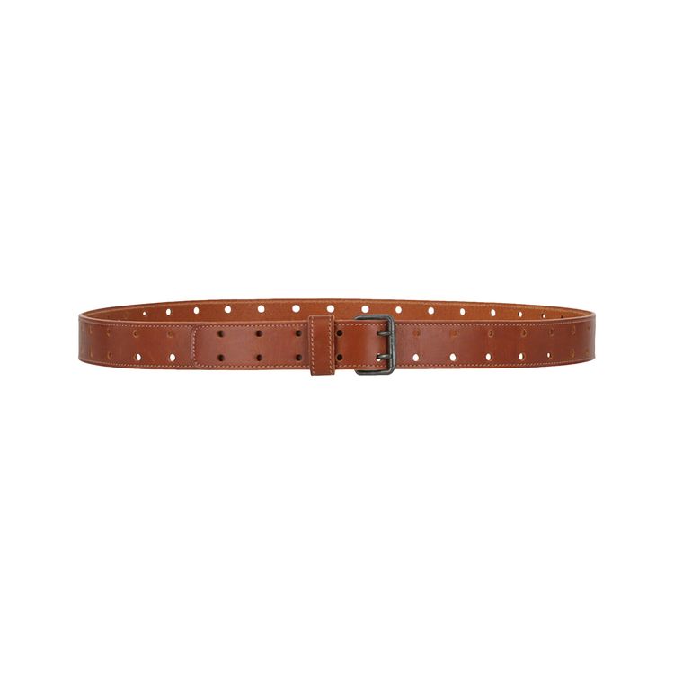 Saint Laurent Leather Belt Brown