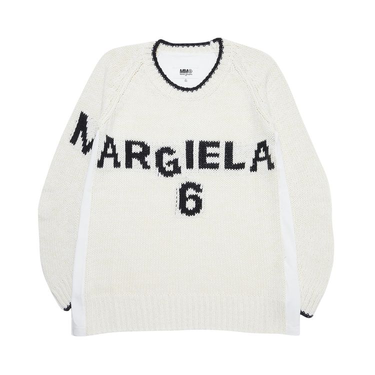 MM6 Maison Margiela Sweater WhiteBlack