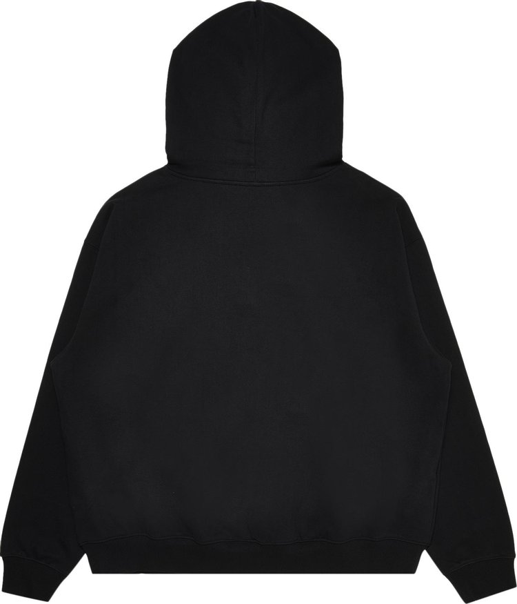 We11done Patched Mirror Logo Hoodie Black