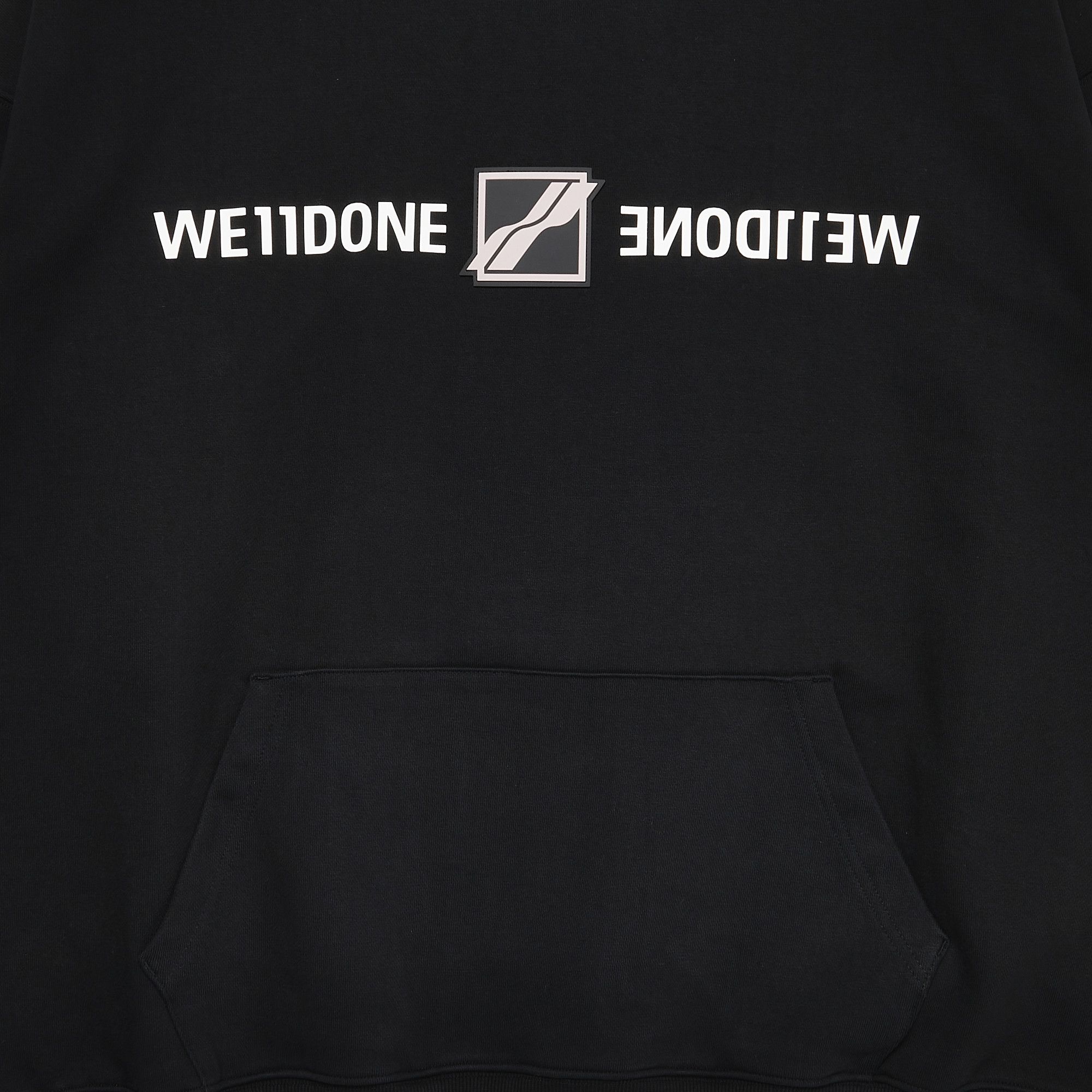 Buy We11done Patched Mirror Logo Hoodie 'Black' - WD TH3 21 564 U