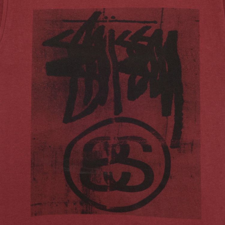 Stussy Stock Link Blur Tee Dark Red