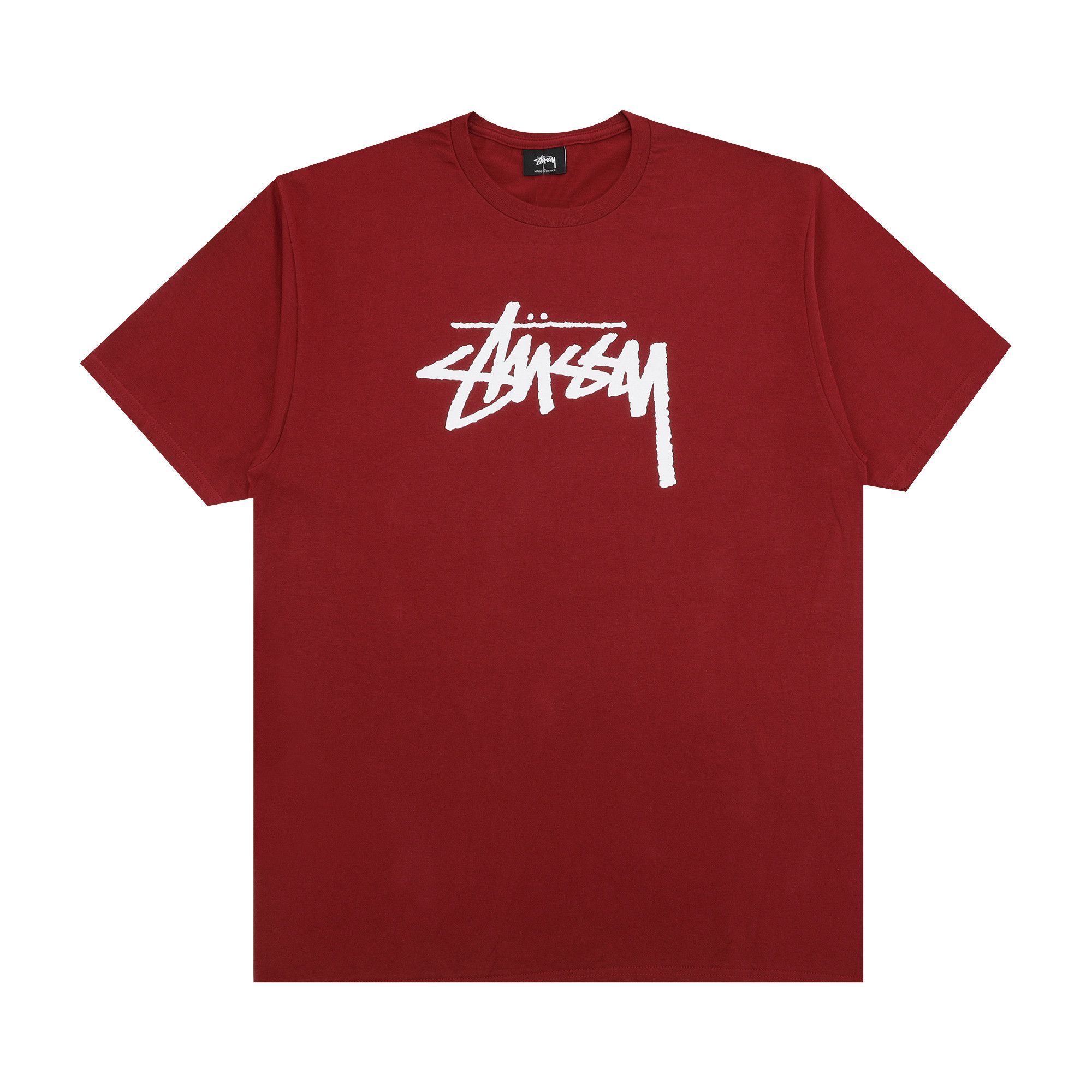 Buy Stussy Stock Tee 'Burgundy' - 1903738 BURG | GOAT