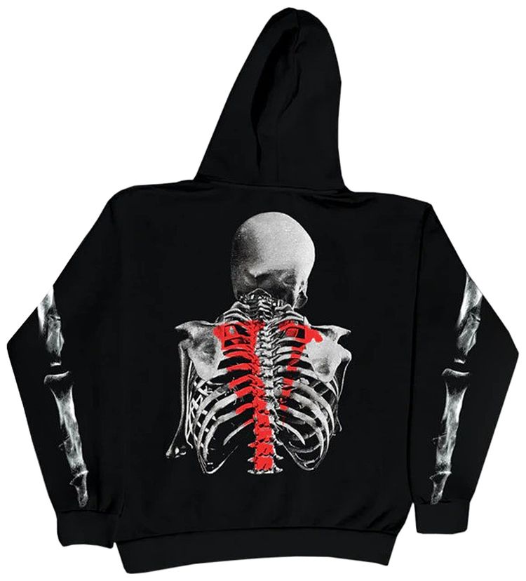 Vlone x Never Broke Again Bones Hoodie Black