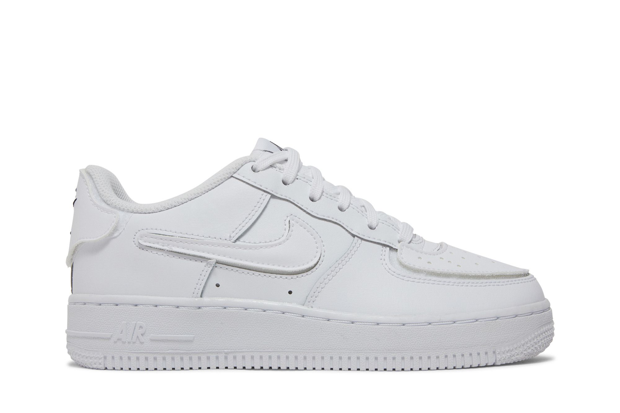 Footwear NIKE - Air Force 1 LV8 Gs White/White/Black/Wolf Grey - Laced shoes  - Low shoes - Boy - Kids' shoes | efootwear.eu