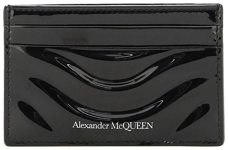 Alexander McQueen Rib Card Holder Black