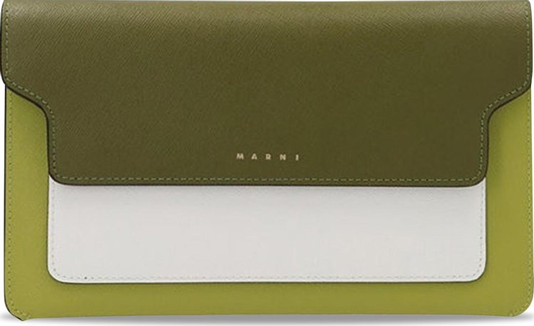 Marni 3 Comp Pouch Bag 'Green'