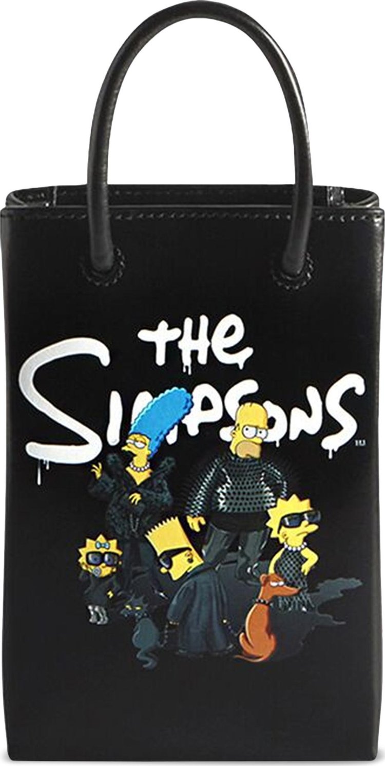 Balenciaga The Simpsons Shopping Phone Holder Black