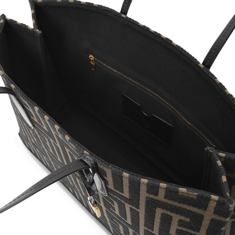 Balmain Monogram Jacquard Tote KakiNoir