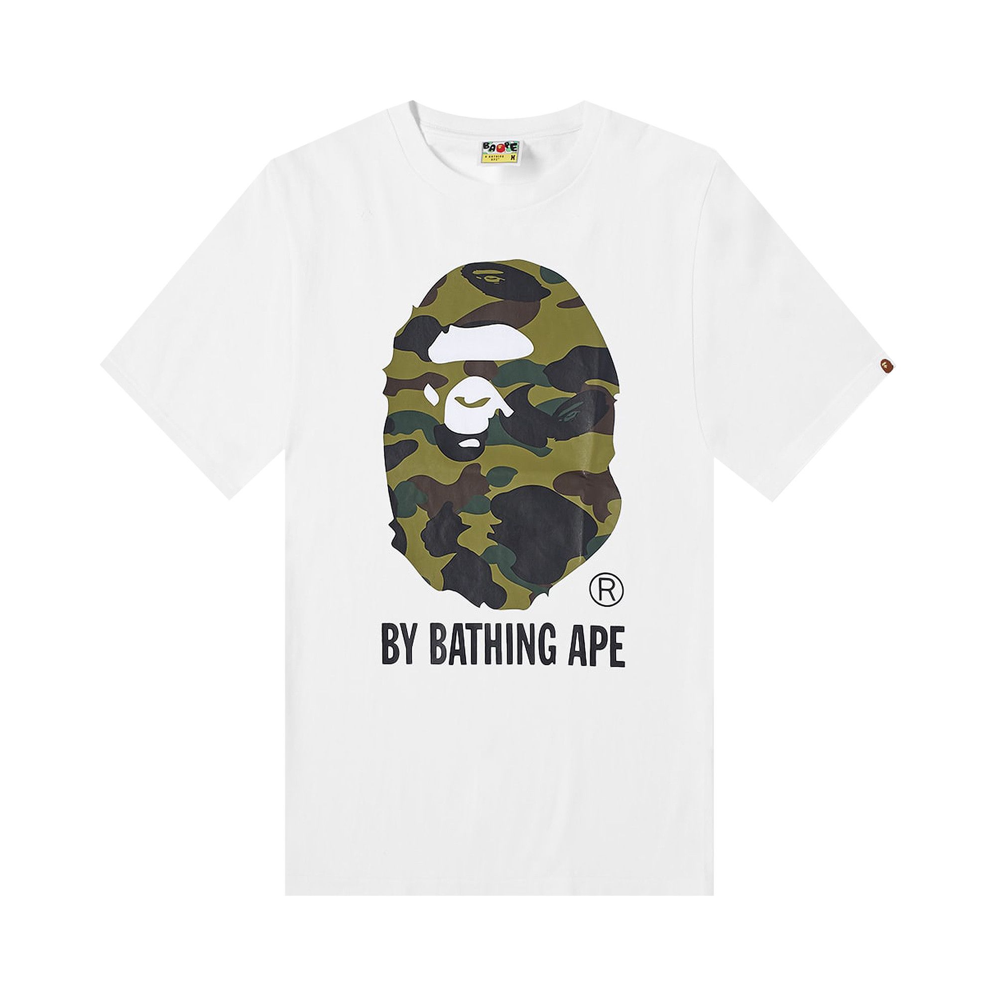 Buy BAPE 1st Camo By Bathing Ape Tee 'White/Green' - 001TEH801009M