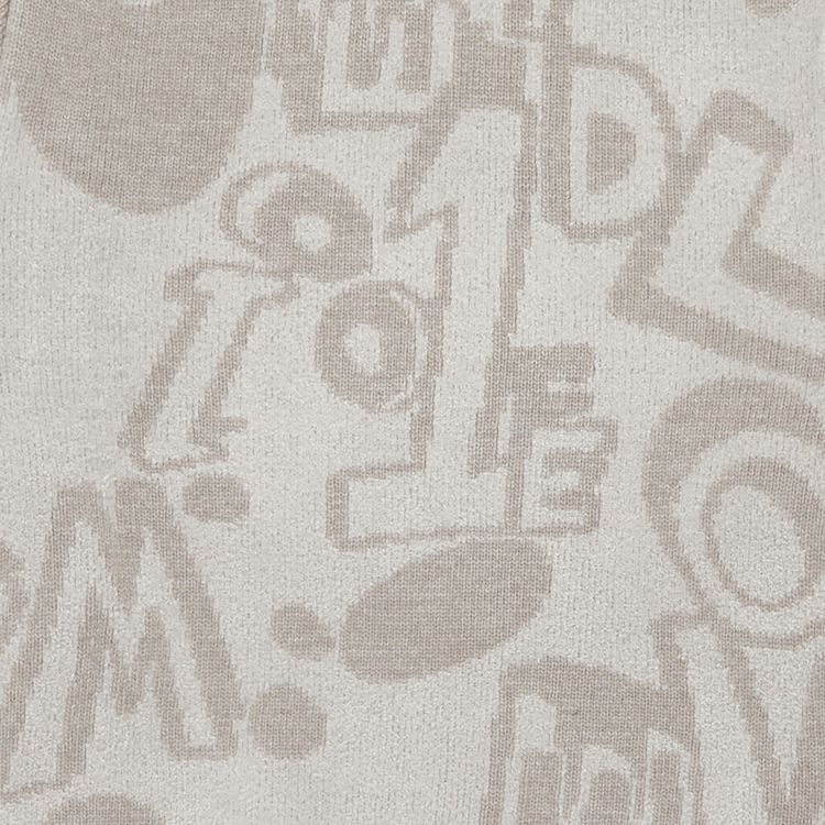 We11done Logo Graffiti Turtle Neck Crop Top Grey