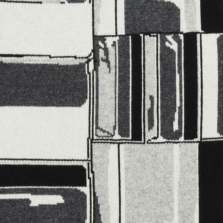 We11done Flat Chain Graphic Jacquard Sweater Ivory