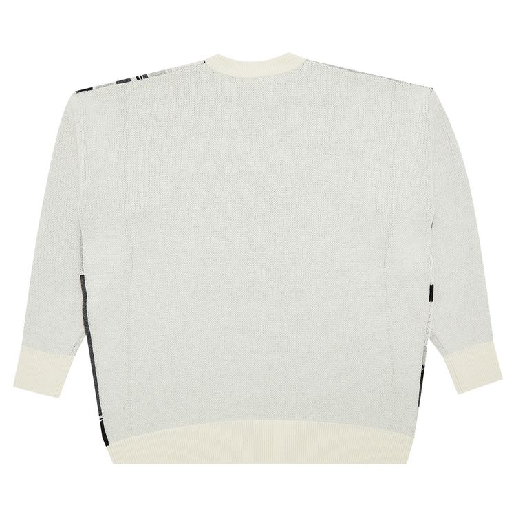 We11done Flat Chain Graphic Jacquard Sweater Ivory