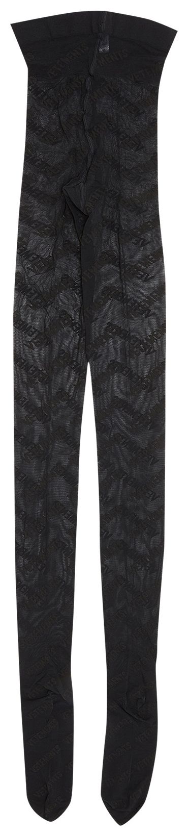 Vetements Monogram Knit Logo Tights Black