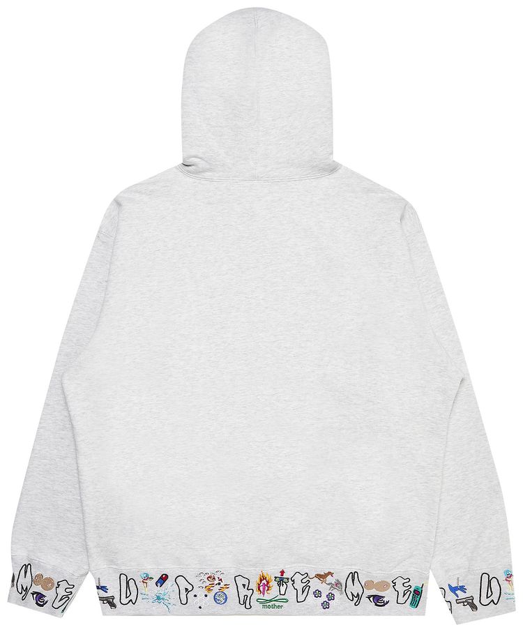 Supreme AOI Icons Hooded Sweatshirt Ash Grey