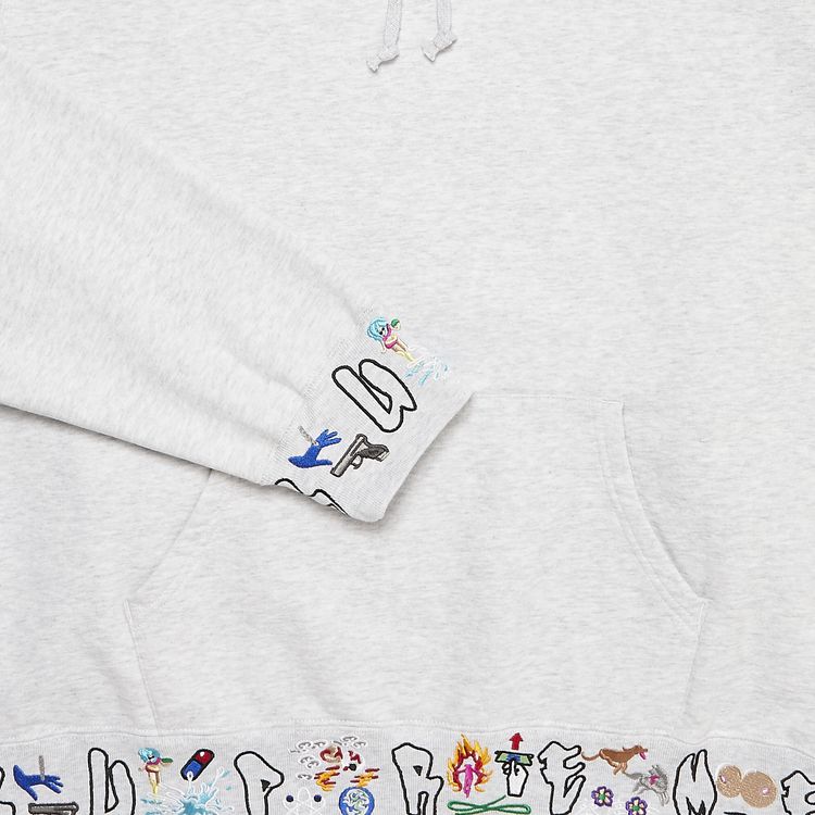 Supreme AOI Icons Hooded Sweatshirt Ash Grey