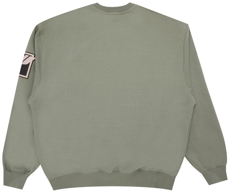 We11done Big Logo Arm Sweatshirt Khaki