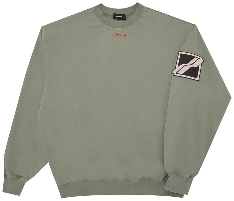 We11done Big Logo Arm Sweatshirt Khaki