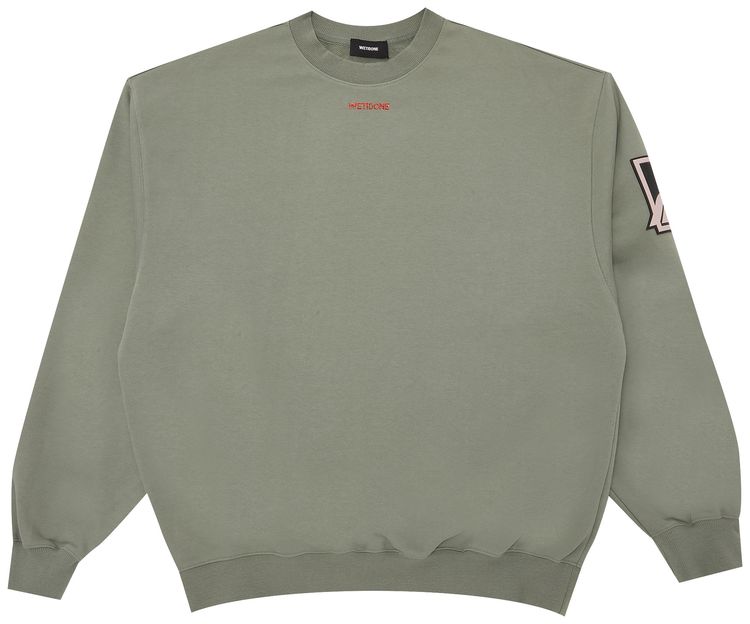 We11done Big Logo Arm Sweatshirt Khaki