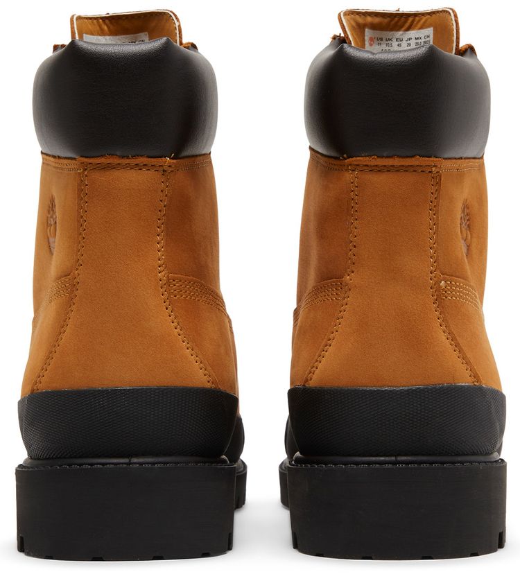 Timberland 6 Inch Premium Rubber Toe Boot Wheat Black