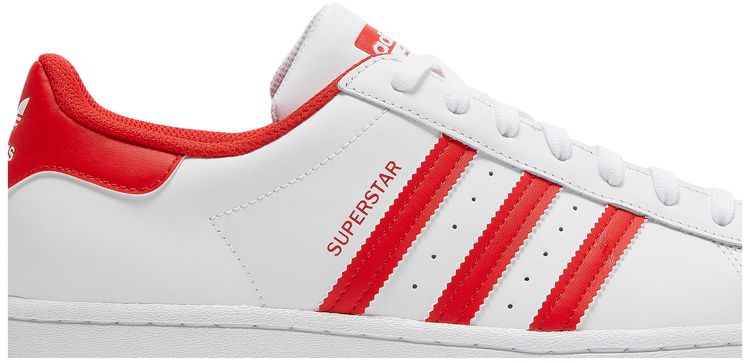 Adidas Superstar White Vivid Red