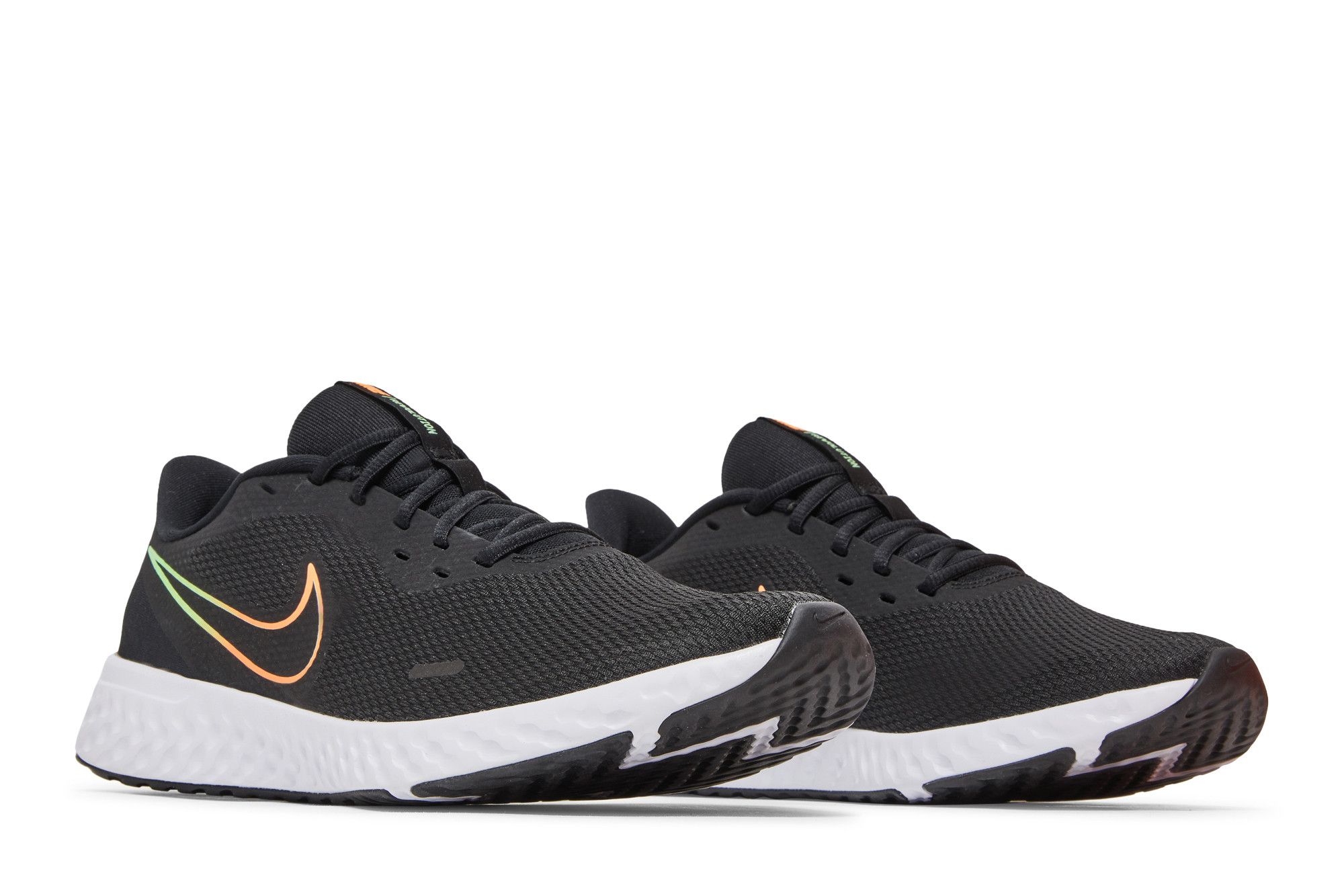 nike revolution 5 black atomic orange