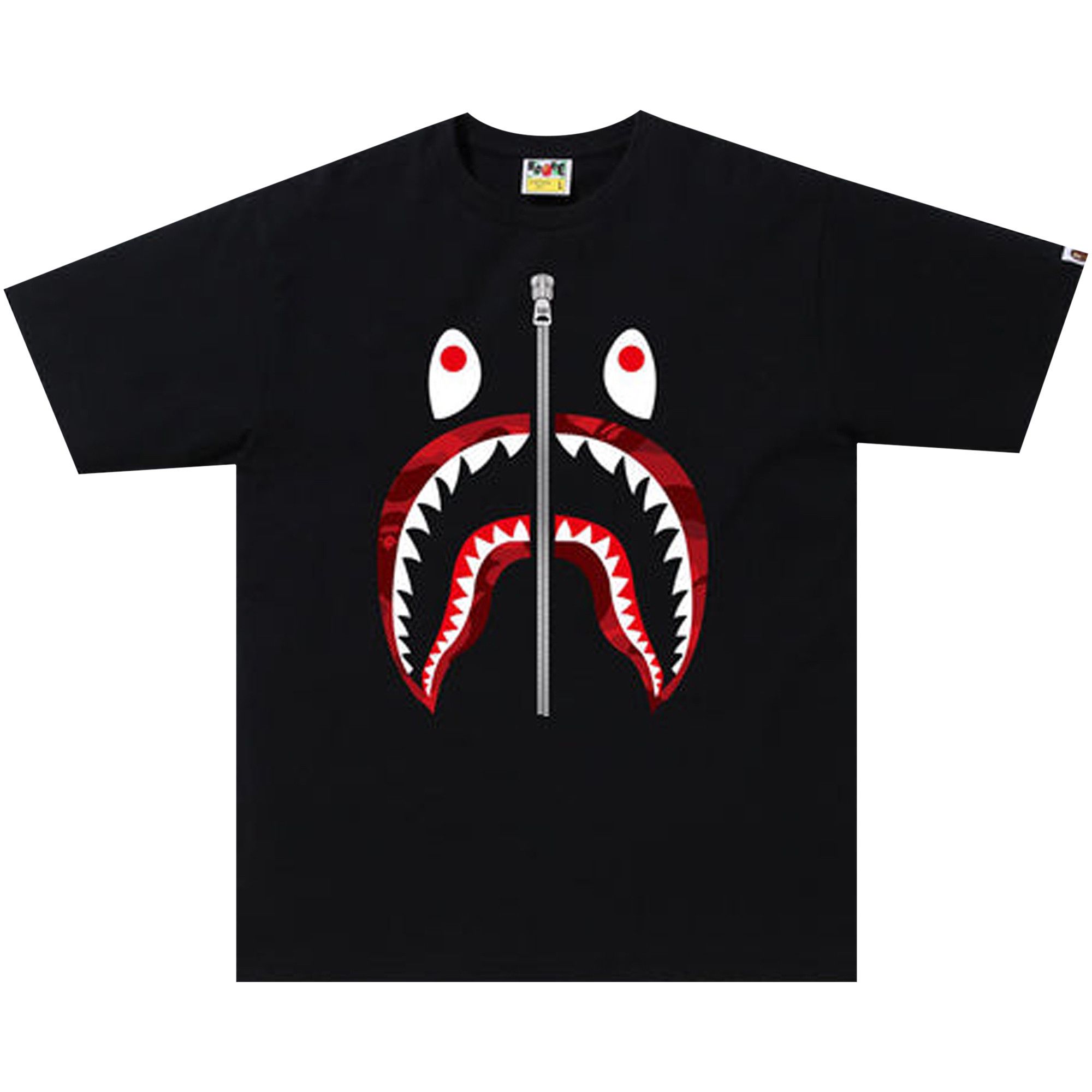 Bape shark shirt red clearance