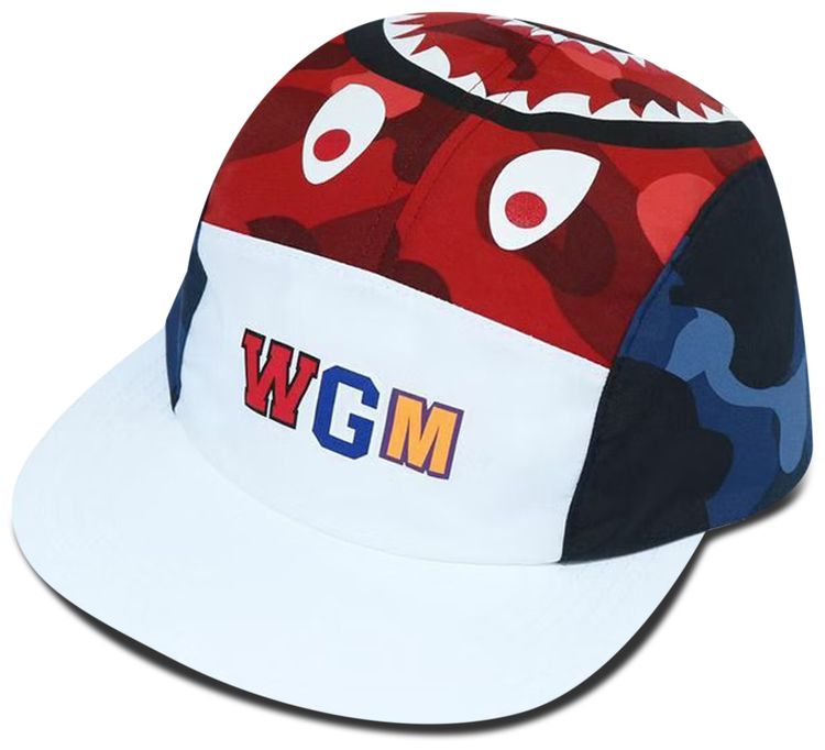 BAPE Color Camo Shark Jet Cap Red