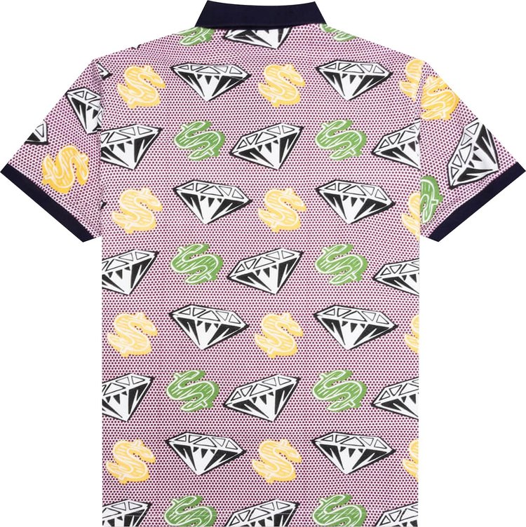 Billionaire Boys Club Spotted Polo Shirt PinkWhite