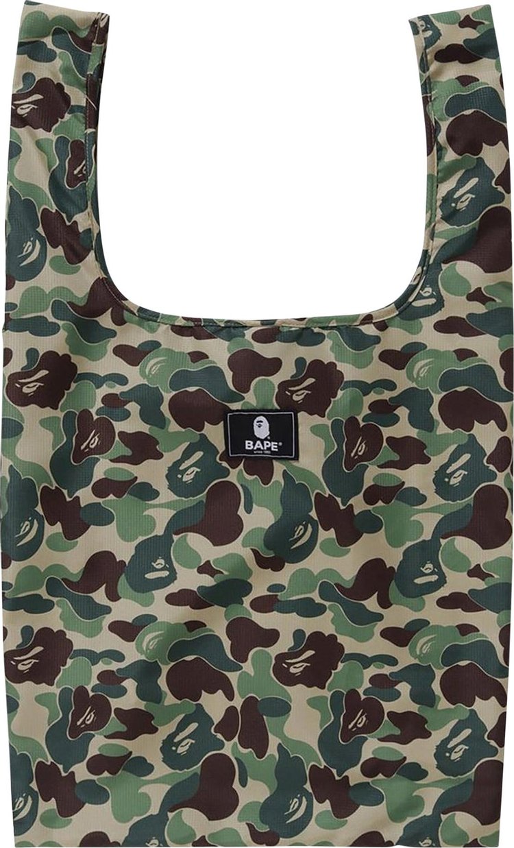 BAPE ABC Camo L Shopping Bag Green