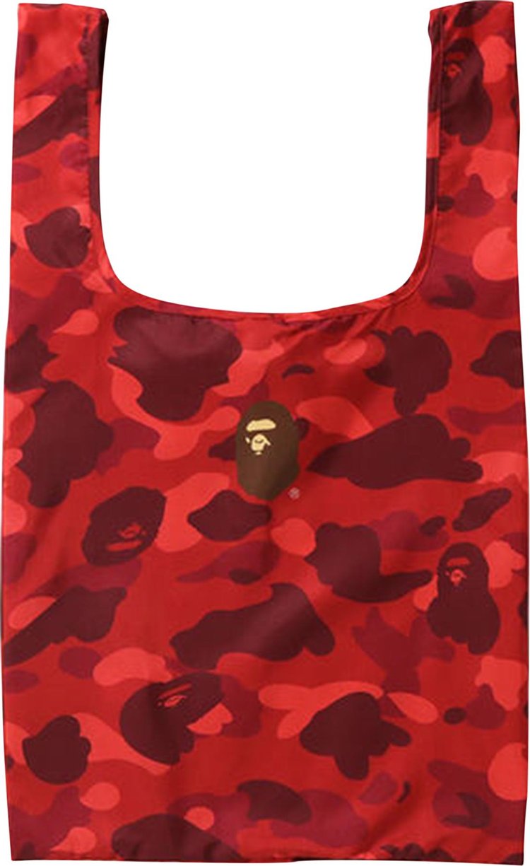 BAPE Color Camo L Shopping Bag 'Red'