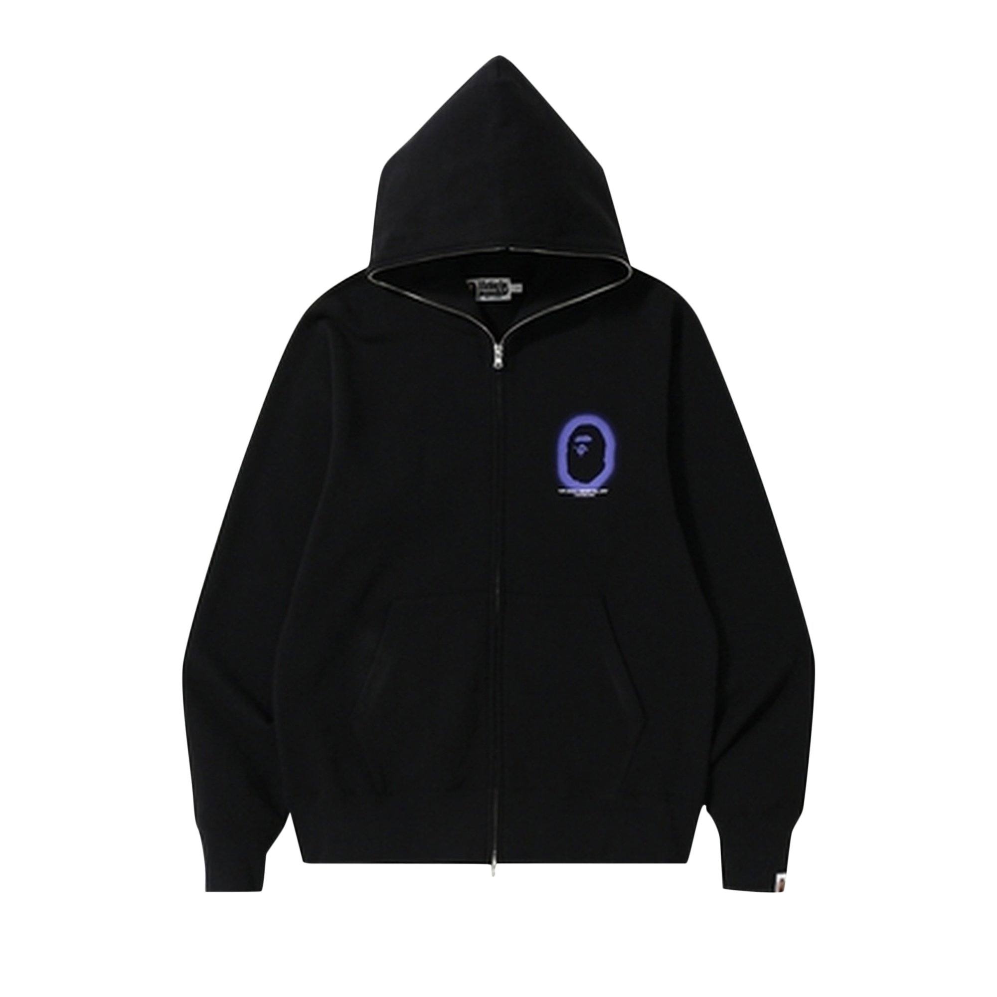 BAPE Embroidery Loose Fit Pullover Hoodie Black