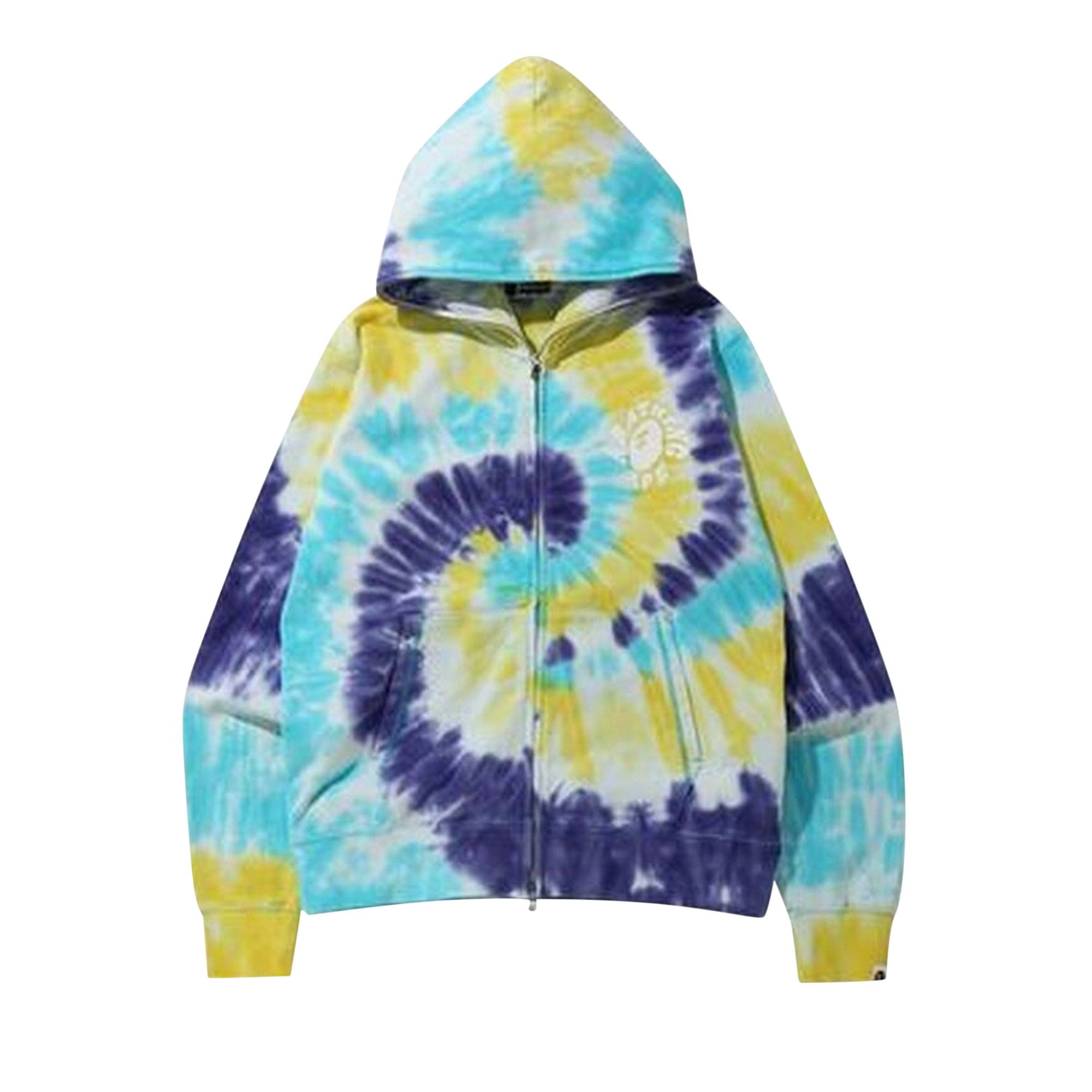 Bape tie dye top hoodie