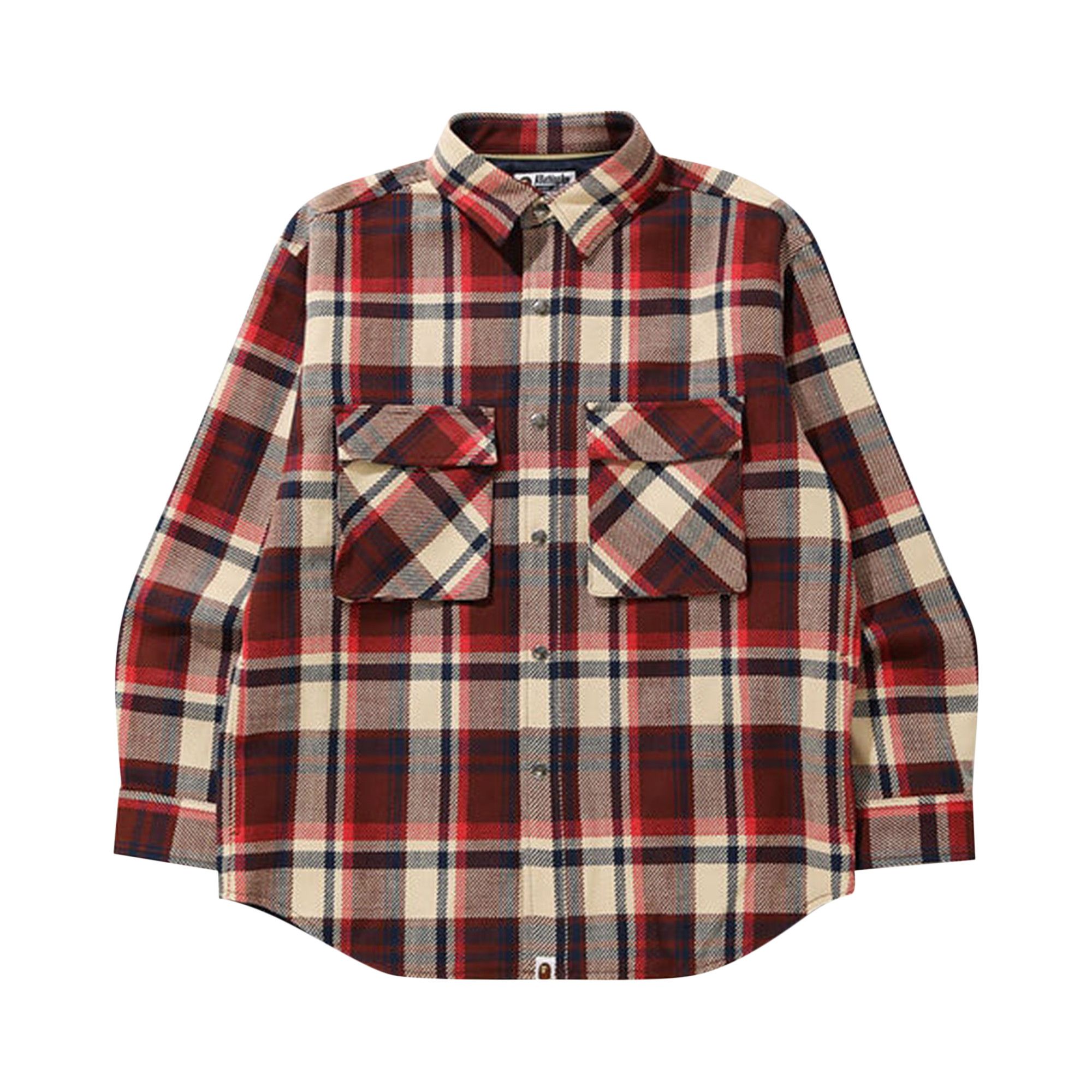 Bape flannel hoodie clearance
