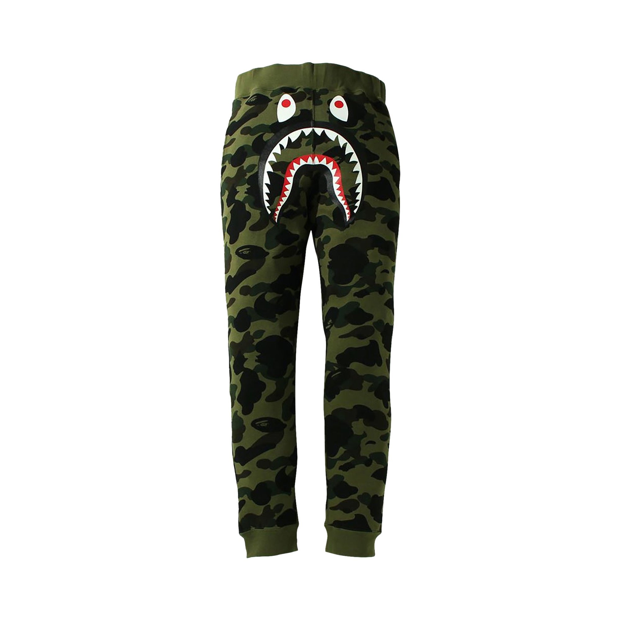 Buy BAPE 1st Camo Shark Slim Fit Sweatpants 'Green' - 1H80 152 012
