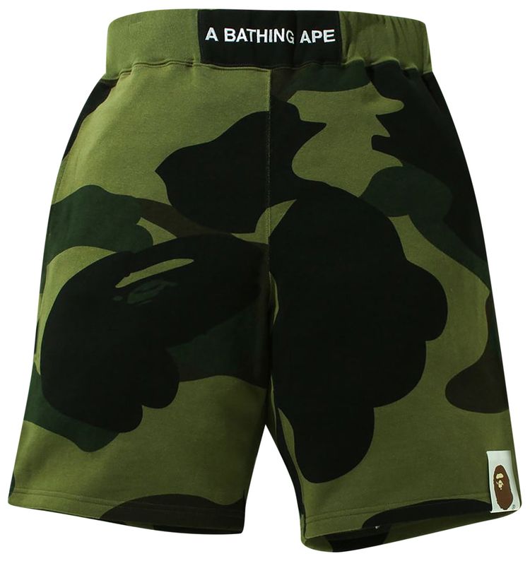 BAPE Giant 1st Camo Wide Fit Sweat Shorts Green