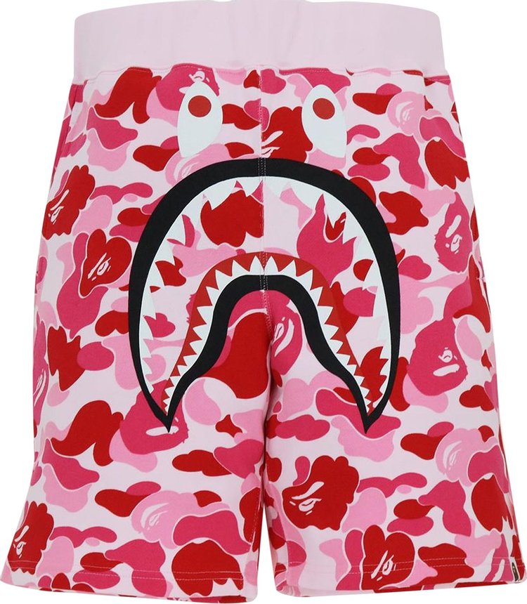 BAPE Big ABC Camo Shark Sweat Shorts 'Pink'