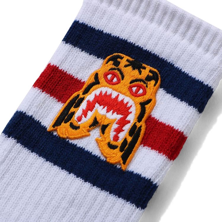 BAPE Tiger Socks White