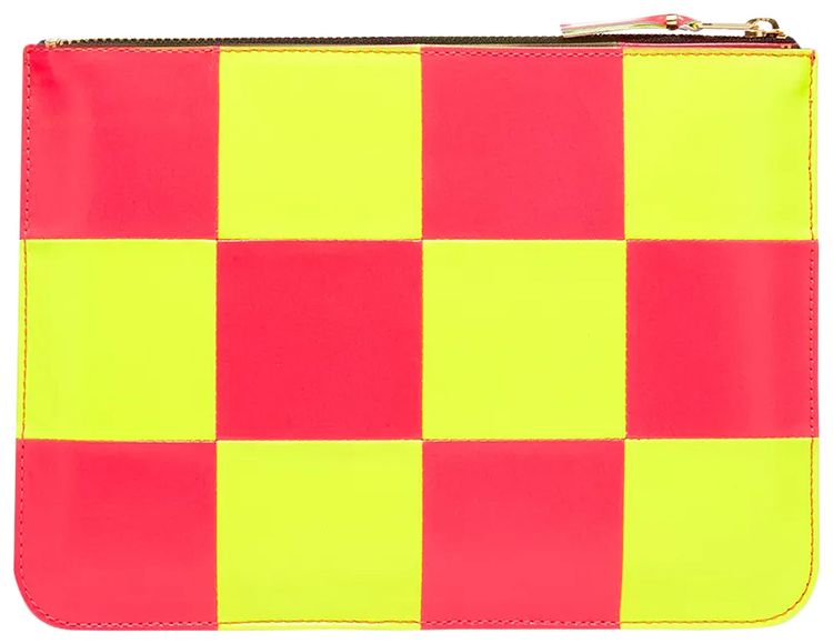 Comme des Garcons WALLET Fluo Squares Wallet PinkBlue