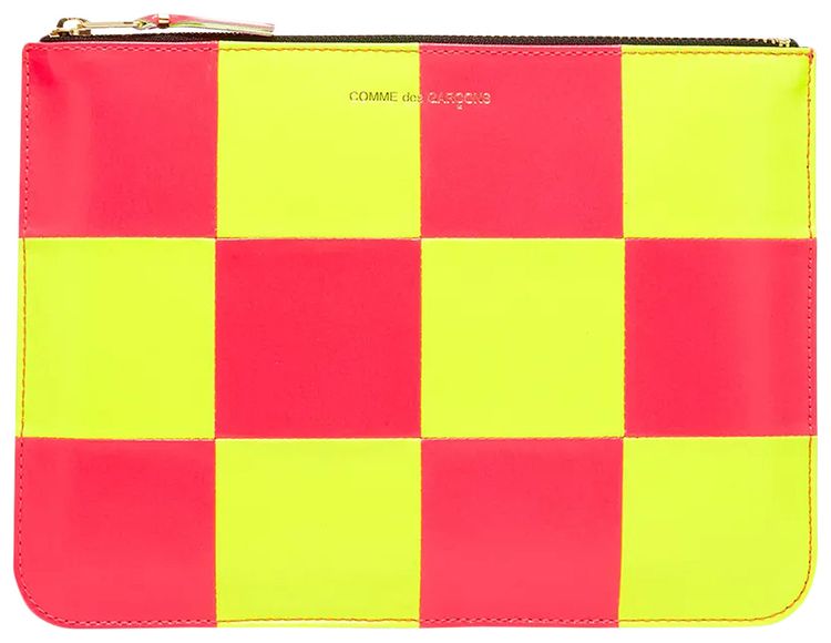 Comme des Garcons WALLET Fluo Squares Wallet PinkBlue