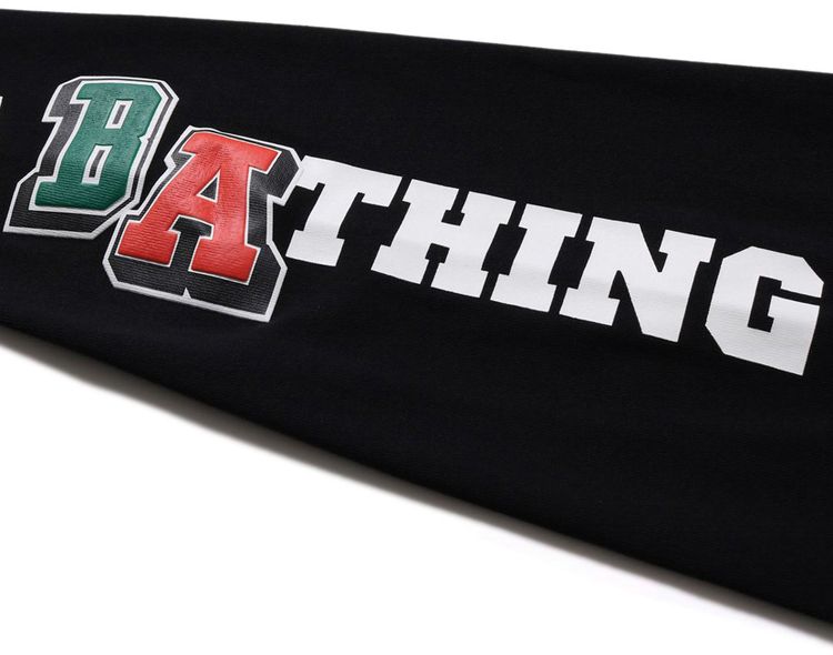 BAPE Multi Fonts Relaxed Fit Heavy Weight Long Sleeve Tee Black