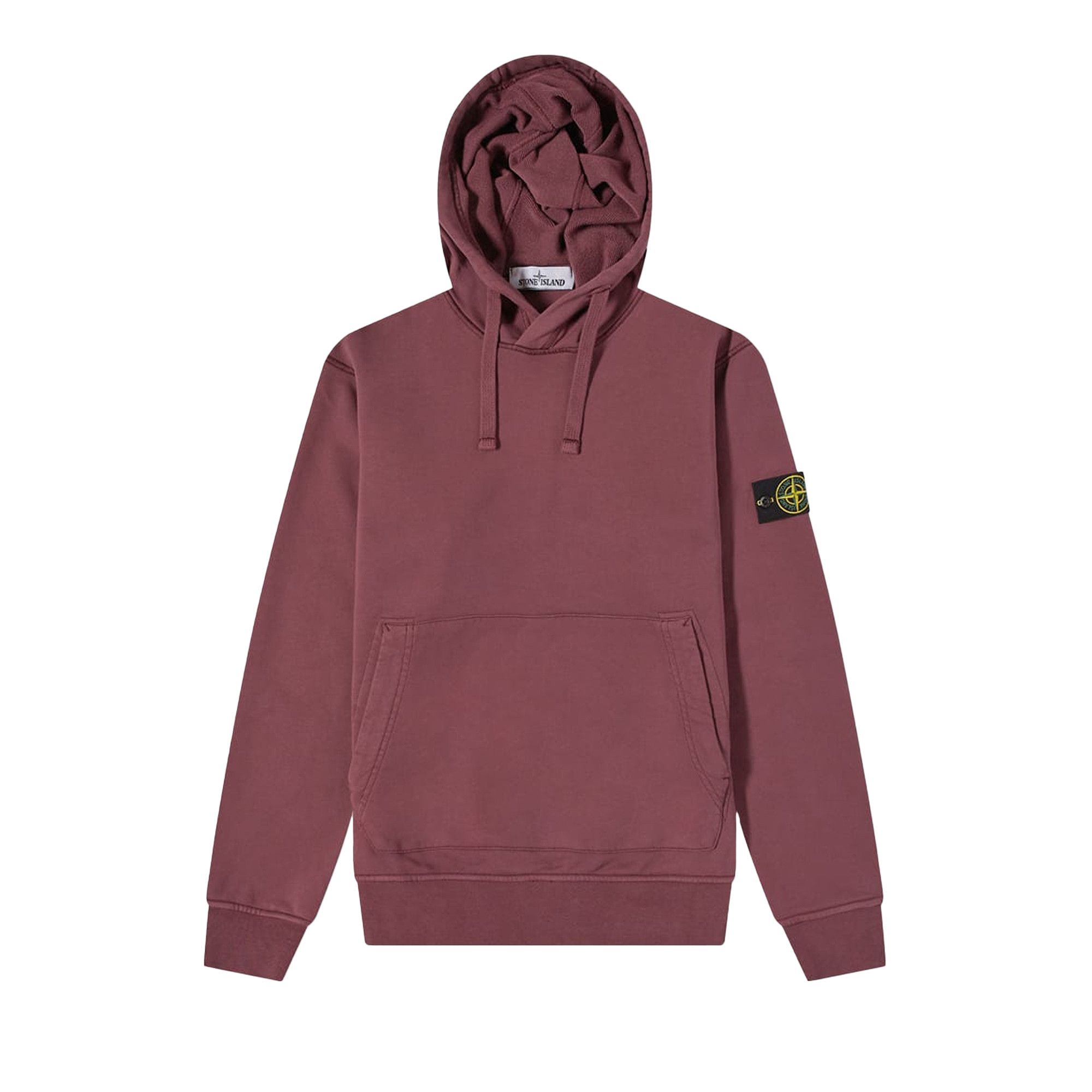 Burgundy stone island hoodie outlet