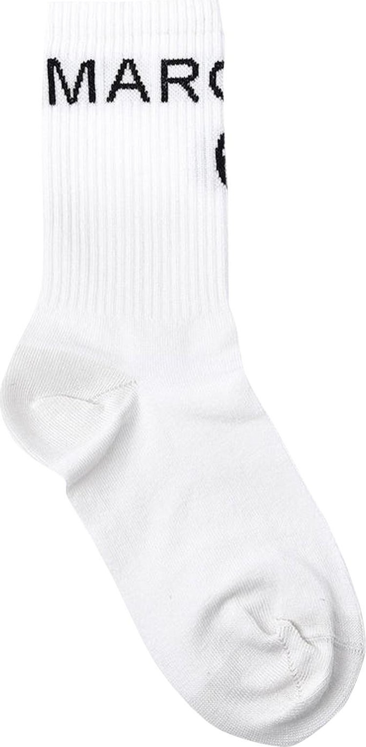 MM6 Maison Margiela Boot Logo Socks White