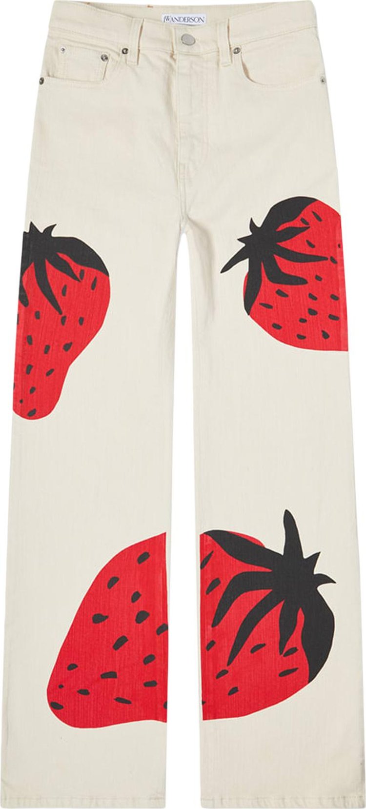 JW Anderson Strawberry Jeans 'Natural/Red'
