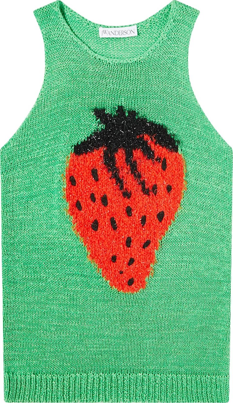 JW Anderson Strawberry Tank Top 'Green/Red'