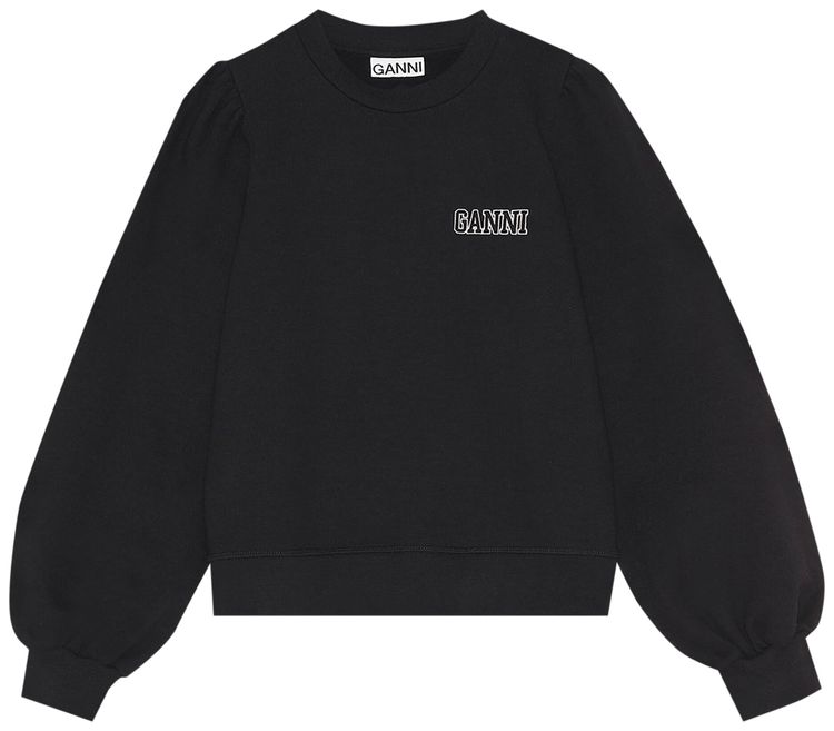 GANNI Software Crewneck Black